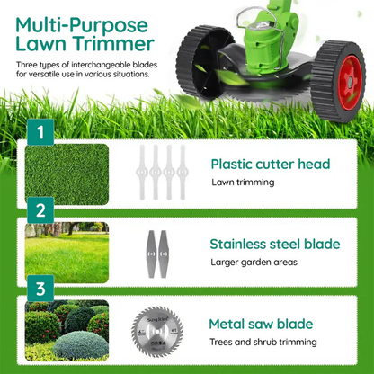 Portable Rechargeable Lawn Trimmer Battery Powered Cutter