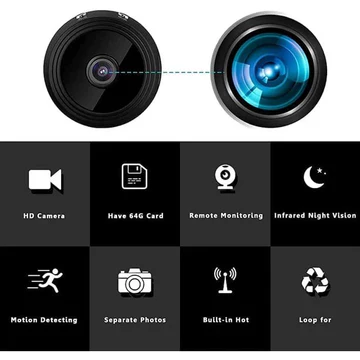 Compact Wi-Fi Home Security Camera with Motion Alert