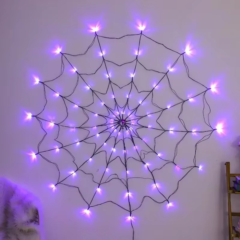 Spooky Outdoor String Webbing Lights