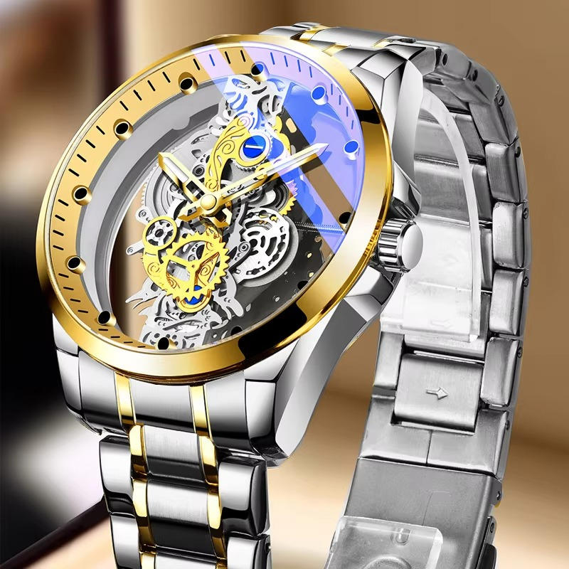 Trendy Men's Quartz Stainless Steel Automatic Watch