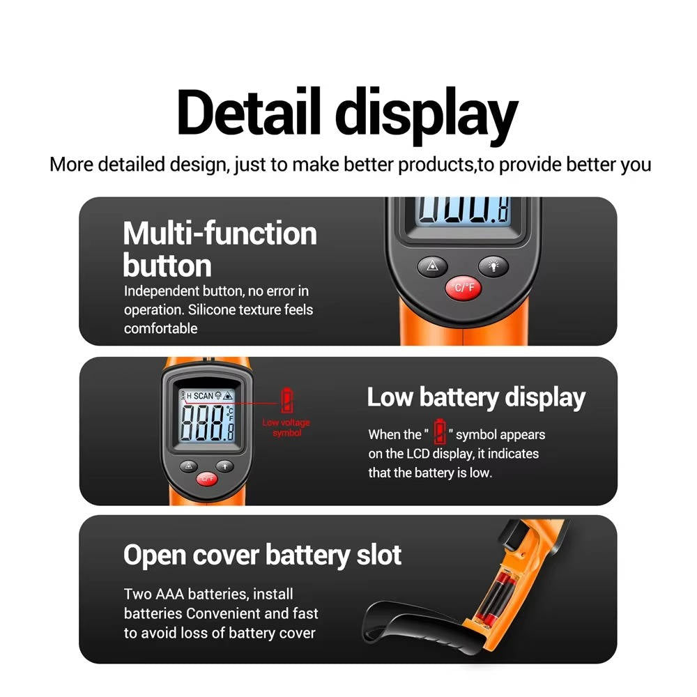 Accurate Digital Non Contact Thermometer Gun