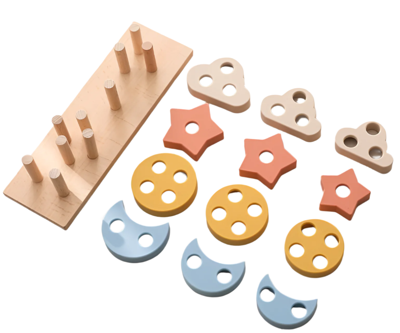 Colorful Kids Silicone Stacking Blocks Toy - Halri