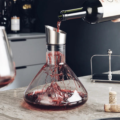 Large Glass Wine Pourer with Aerator