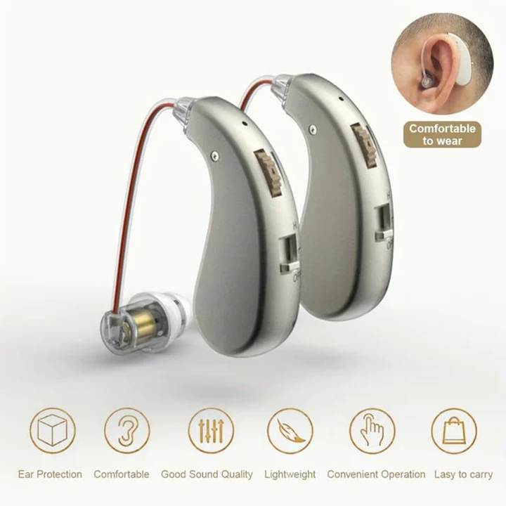 Portable Rechargeable Bluetooth Hearing Amplifier Headphones
