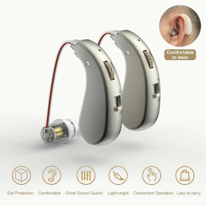Portable Rechargeable Bluetooth Hearing Amplifier Headphones