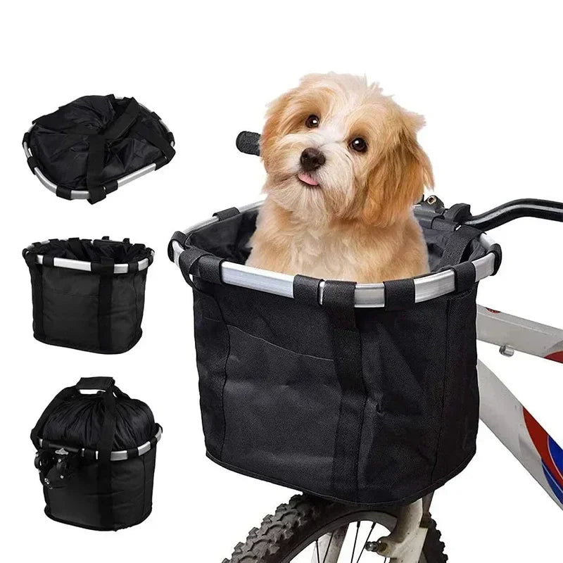 Collapsible Bike Front Basket for Dogs and Gear 5kg - Halri