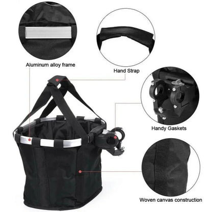 Collapsible Bike Front Basket for Dogs and Gear 5kg