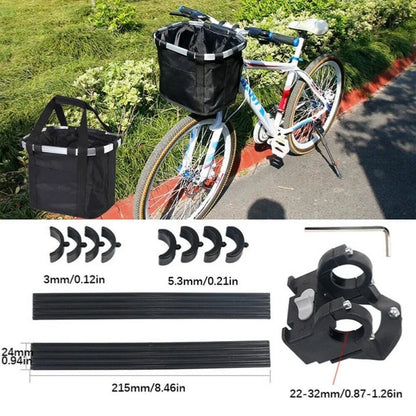 Collapsible Bike Front Basket for Dogs and Gear 5kg