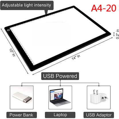 Bright LED Art Light Box for Drawing and Tracing