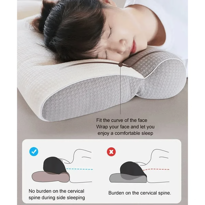 Contour Memory Foam Pillow, Orthopedic Neck Support Pillow, Plush Sleeping Pillow