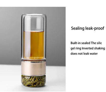 Premium Glass Thermal Tea Steeper Mug