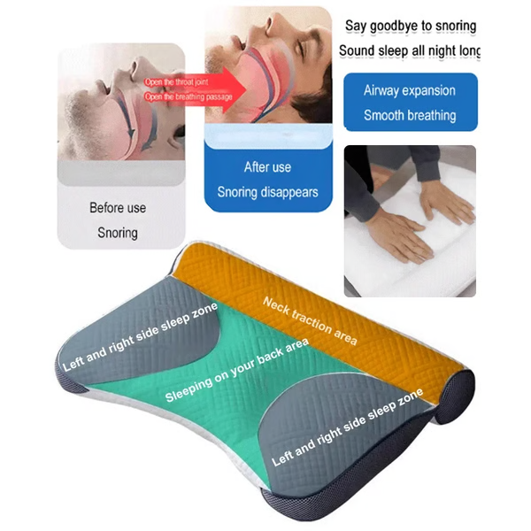 Contour Memory Foam Pillow, Orthopedic Neck Support Pillow, Plush Sleeping Pillow