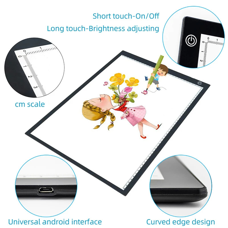 Bright LED Art Light Box for Drawing and Tracing