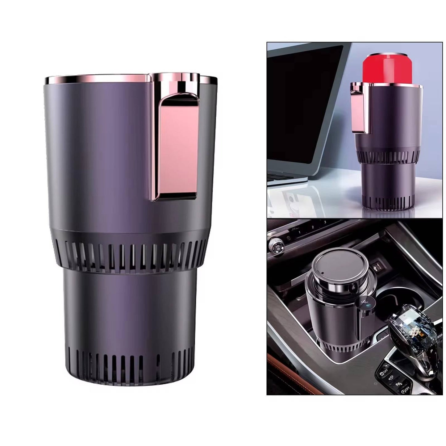 Insulated Heated and Cooled Car Cup Holder - Halri