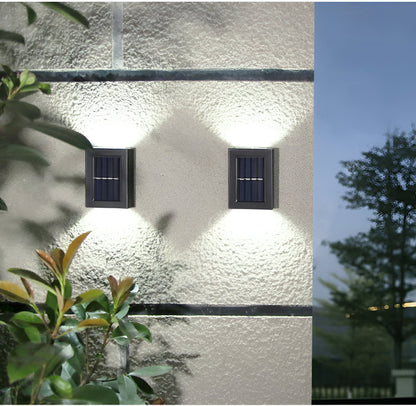 Outdoor Solar Powered LED Lamp Waterproof Black
