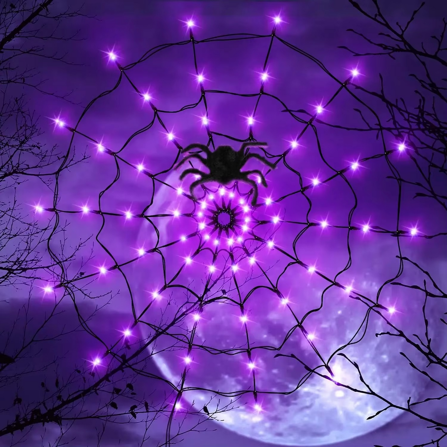 Spooky Outdoor String Webbing Lights
