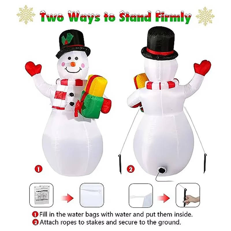 Fun Inflatable Snowman LED Yard Decorations