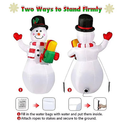 Fun Inflatable Snowman LED Yard Decorations