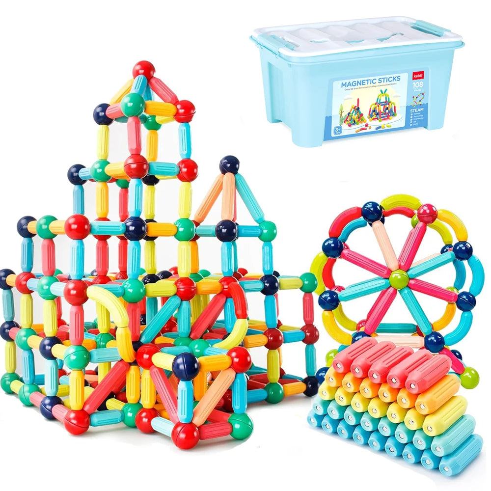 Colorful Magnetic Blocks Educational Toy Set
