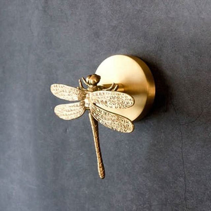 Vintage Animal Wall Hook Rack with Gold Finish