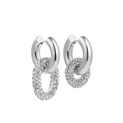 Luxury Double Circle Hug Earrings