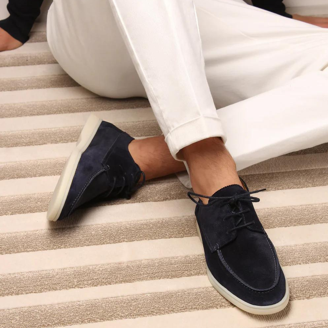 Classic Mens Genuine Leather Slip-On Loafers - Halri