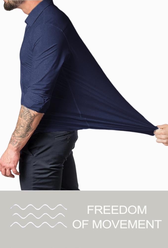 Comfortable Fit Mens Stretch Dress Shirt