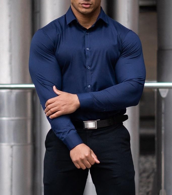 Comfortable Fit Mens Stretch Dress Shirt