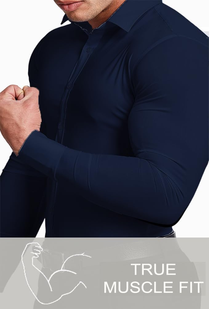 Comfortable Fit Mens Stretch Dress Shirt