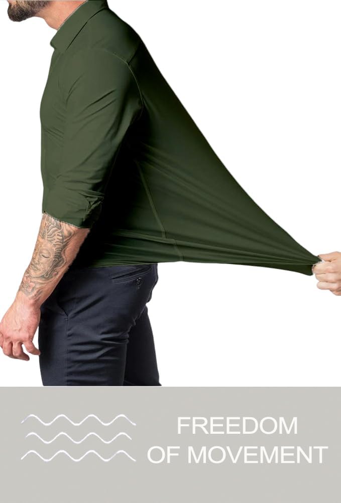 Comfortable Fit Mens Stretch Dress Shirt