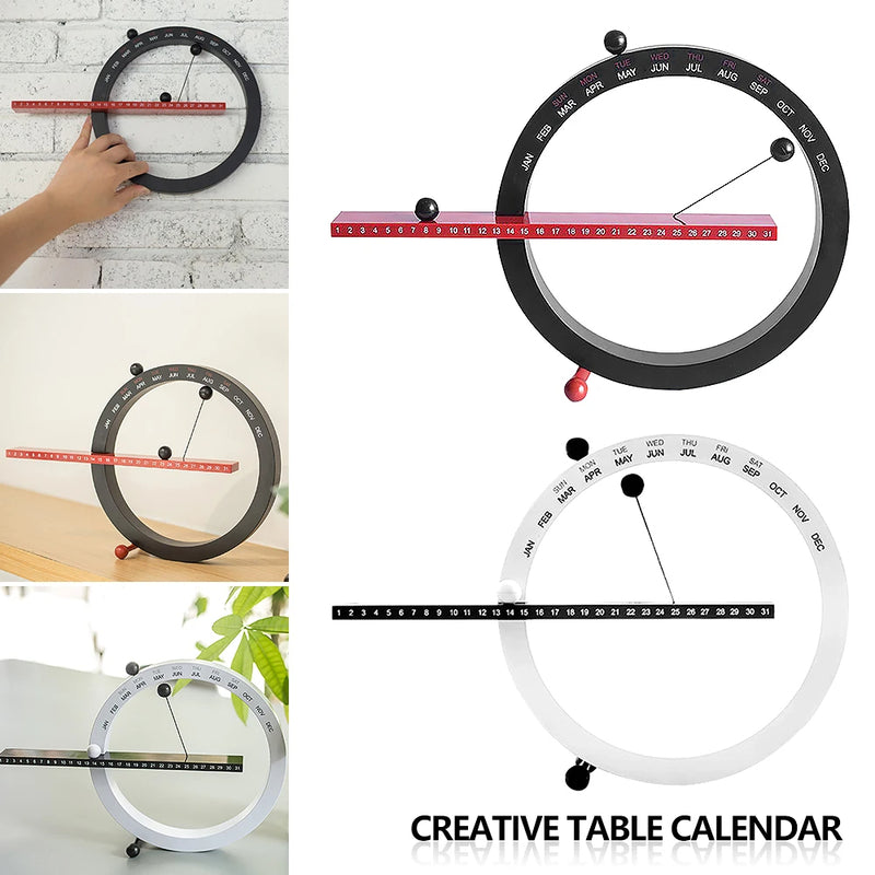 Stylish Round Magnetic Desk Calendar