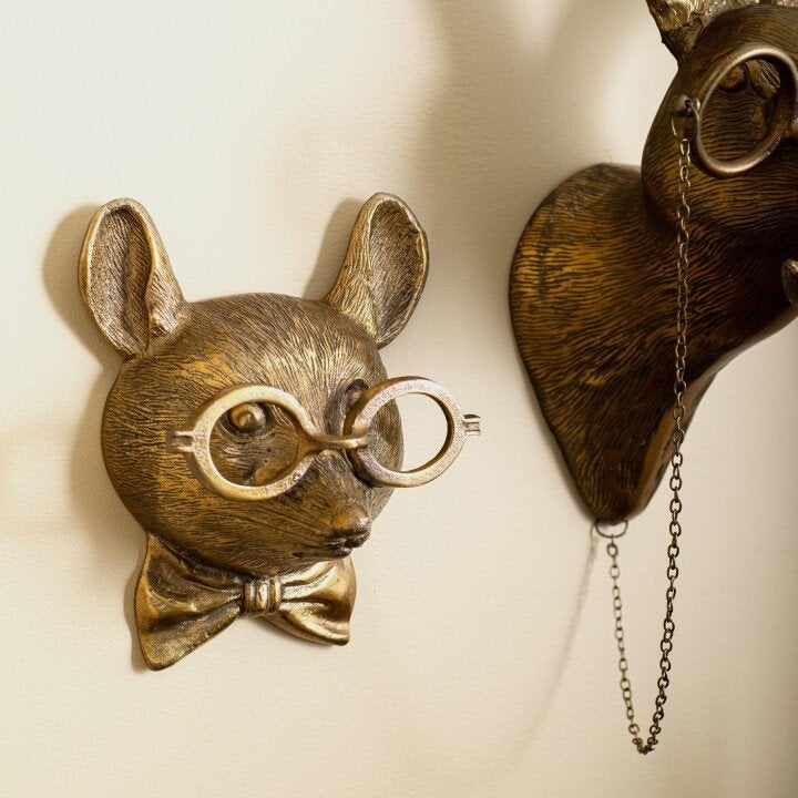 Colorful Fun Animal Wall Art Resin Figures