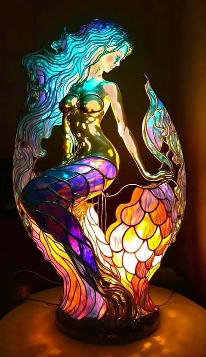Colorful Animal Desk Lamp – Stained Glass Table Light