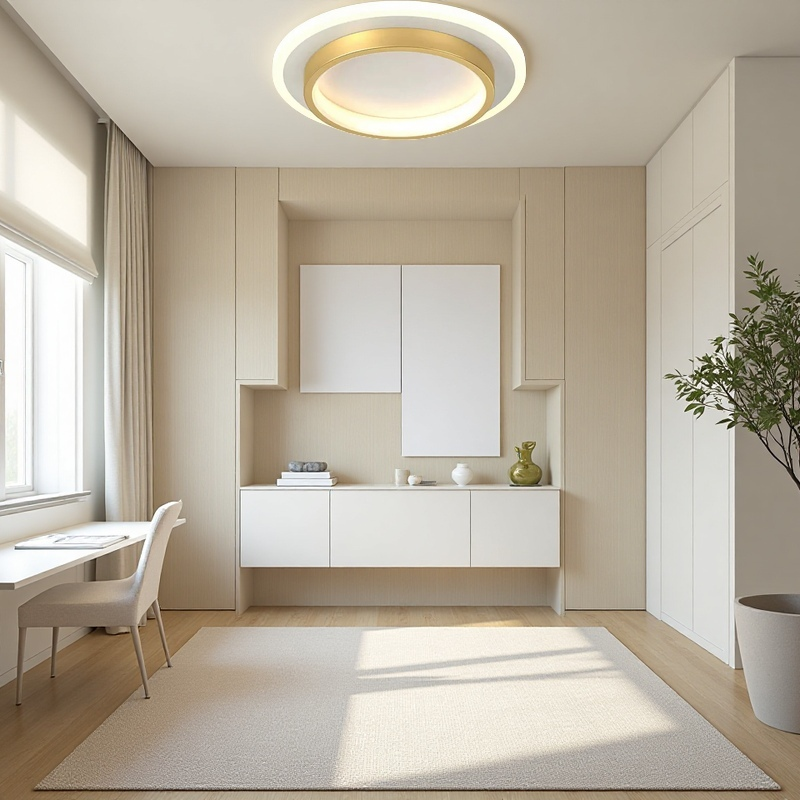 Modern Round Ring Metal Acrylic Ceiling Light