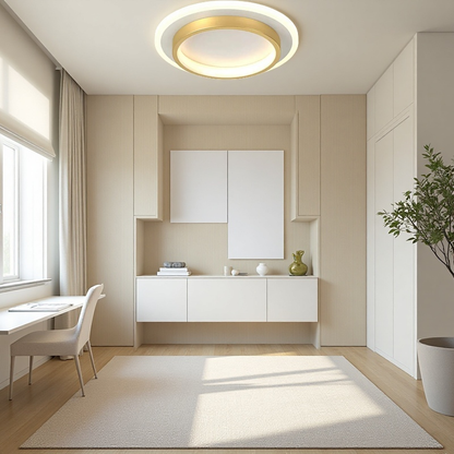 Modern Round Ring Metal Acrylic Ceiling Light