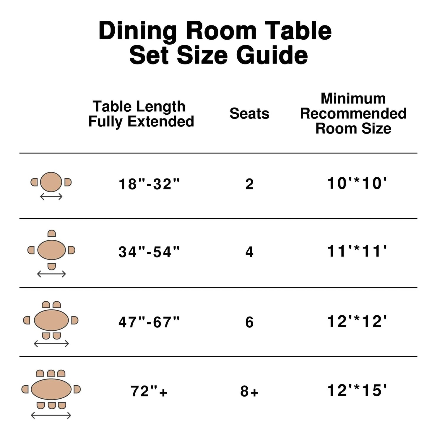 Large Wooden Table for 6 People