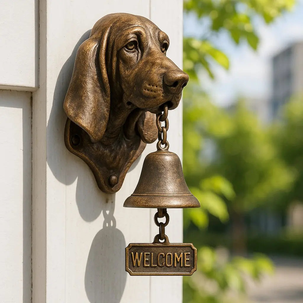 Stylish German Shepherd Door Bell Bronze Finish