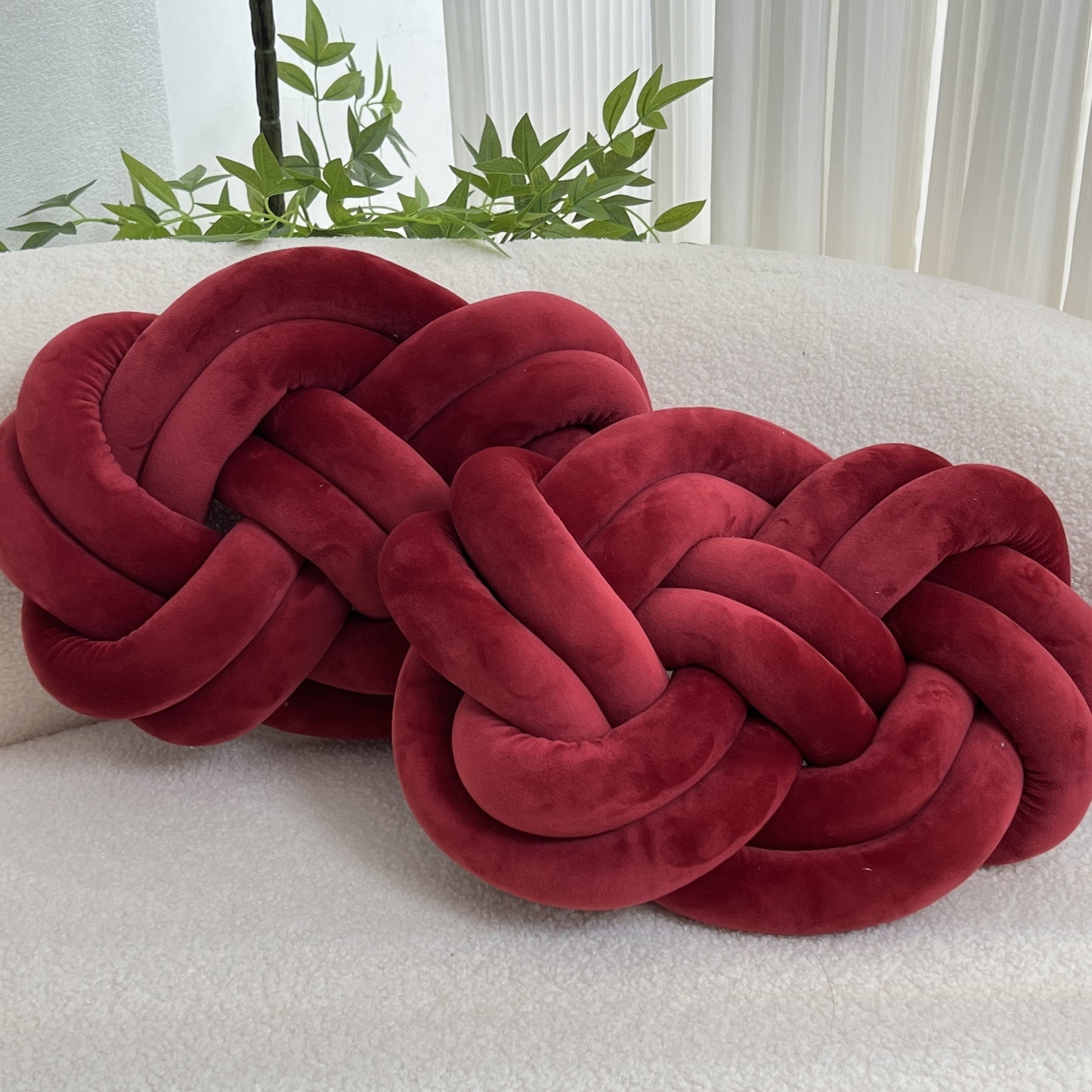 Comfortable Fuzzy Round Throw Pillows - 2 Pack