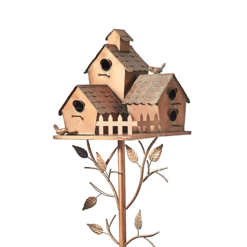 Colorful Yard Bird House Stakes