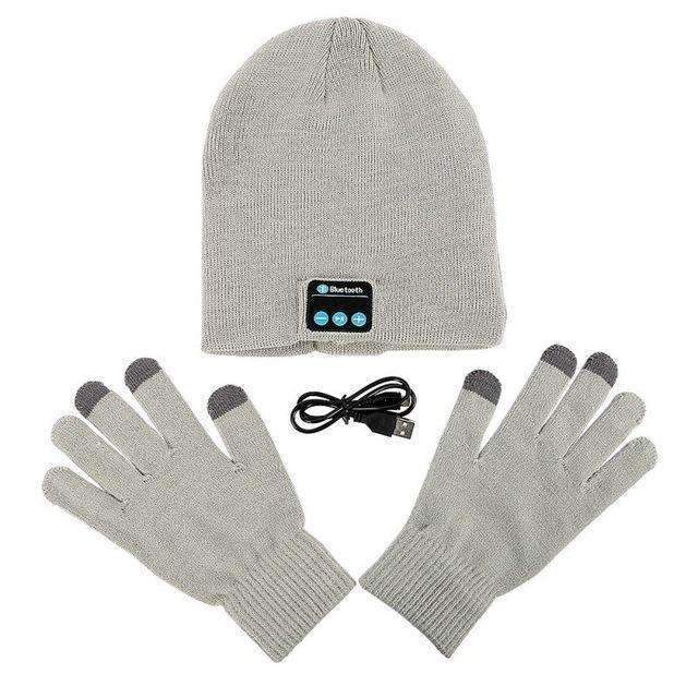Warm Wireless Beanie with Touchscreen Gloves