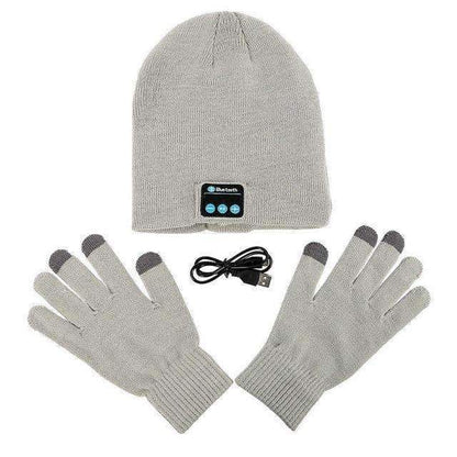 Warm Wireless Beanie with Touchscreen Gloves