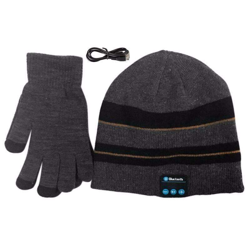 Warm Wireless Beanie with Touchscreen Gloves