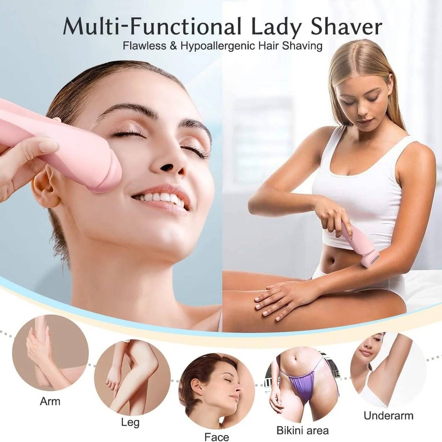 Ladies Rechargeable Razor Shaver