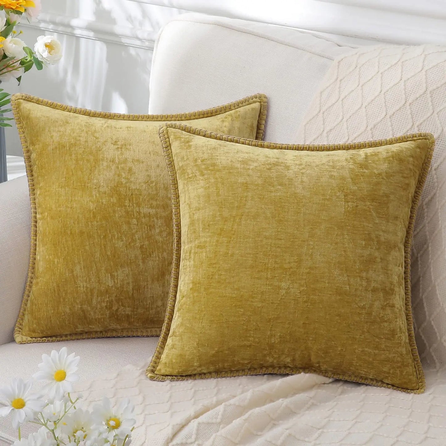 Plush Fleece Velvet Pillow Cover