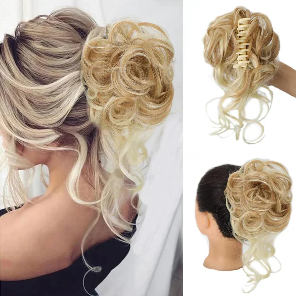 Halri | Easy Clip-in Bun for Curly Hair with Full Volume