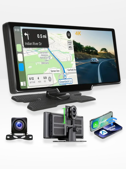 Wireless CarPlay 10.1 HD Touchscreen Dash Cam System