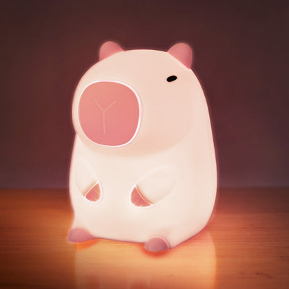 Cute Plush Capybara Soft Night Lamp