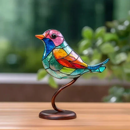 Exquisite Handmade Glass Bird Figurine Home Decor - Halri