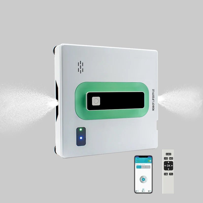 Smart Glass Cleaning Robot with Remote