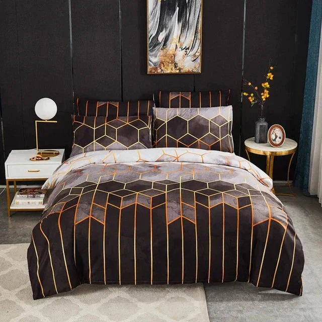 Stylish Geometric Comforter Cover - Soft and Cooling